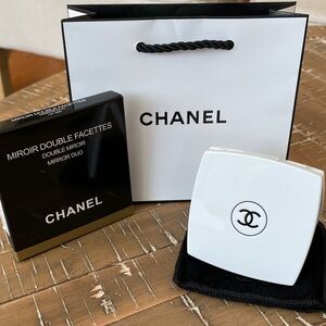 CHANEL  NWT Beauty White Mirror with Sleeve & Box Comes  w/Gift Bag